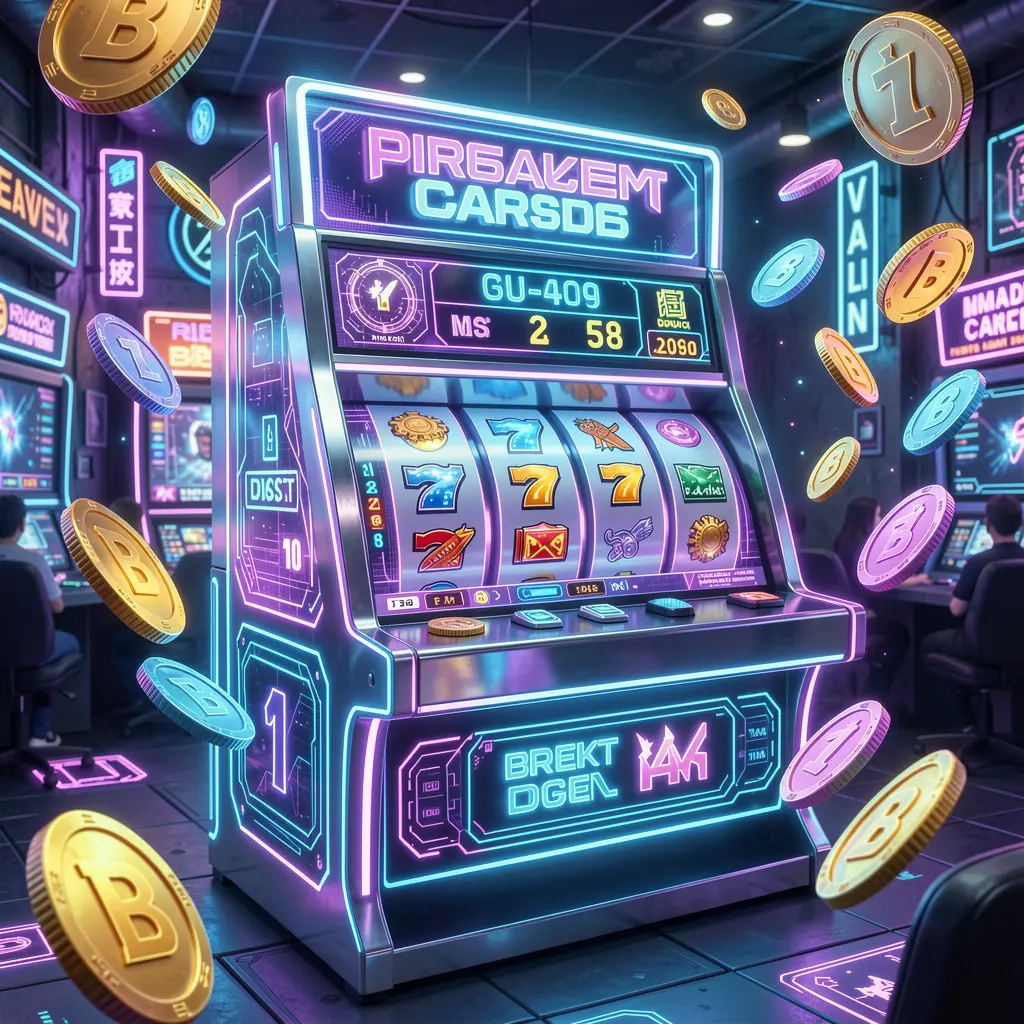 Futuristic slot machine with glowing reels and flying coins in a neon casino atmosphere showcasing the immersive gaming experience on XE66 for players in Bangladesh